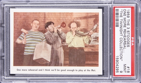 1959 Fleer "Three Stooges" #18 "One More Rehearsal… " – PSA MINT 9